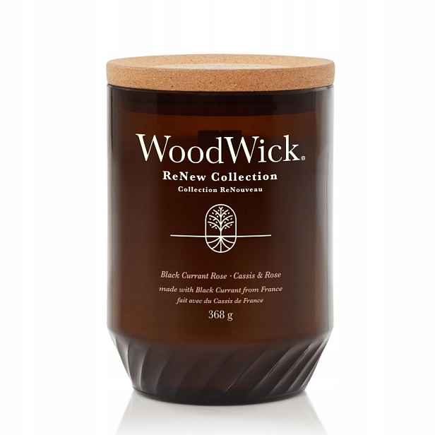 Black Currant & Rose – WoodWick – velká vonná svíčka s dřevěným knotem