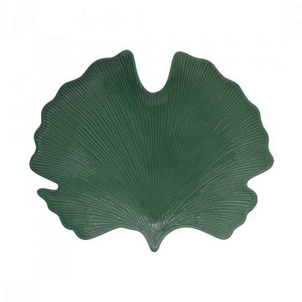 Porcelánový talíř "Tropical Leaves Green", 35 x 29 cm - Easy Life