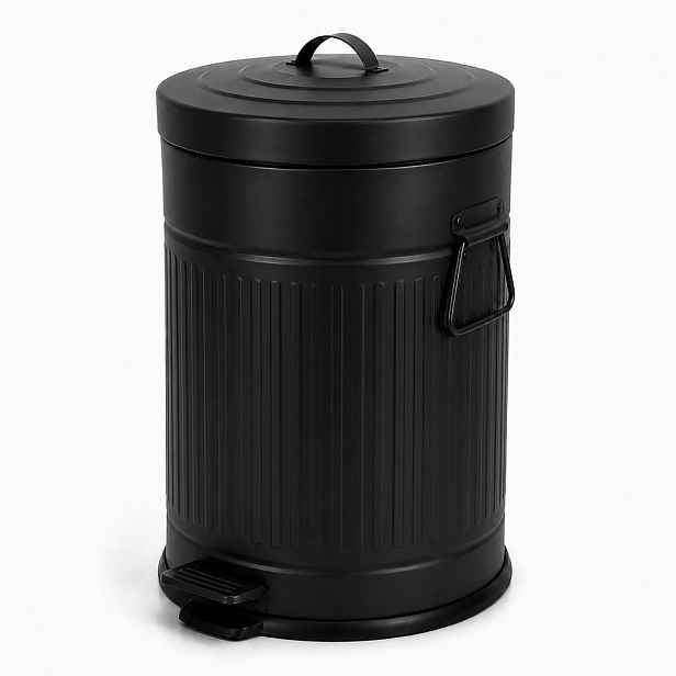 Relaxdays ODPADKOVÝ KOŠ Černý s pedálem 20 l