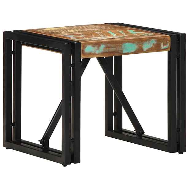 vidaXL Konferenční stolek vícebarevný 40x40x35 cm recyklované dřevo