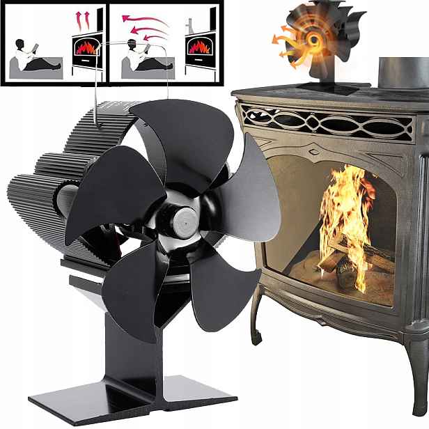 Teplovzdušný Krbový Ventilátor, Termoelektrický Ventilátor Bez Elektřiny