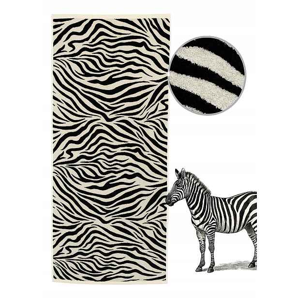Koupelnový ručník Zebra exotický 70x140 bavlněný Portugalský
