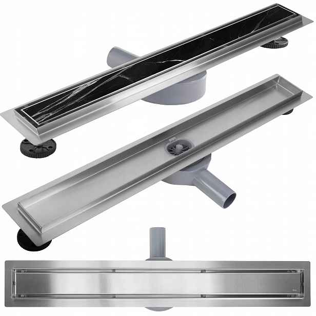 Lineární Odtok 80 CM Ocelová Ocel Kartáčovaná Neox Pro Inox Odtok 80 Rea