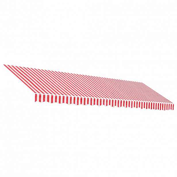 vidaXL Náhradní plachta na markýzu červená a bílá 500 x 300 cm polyesterová