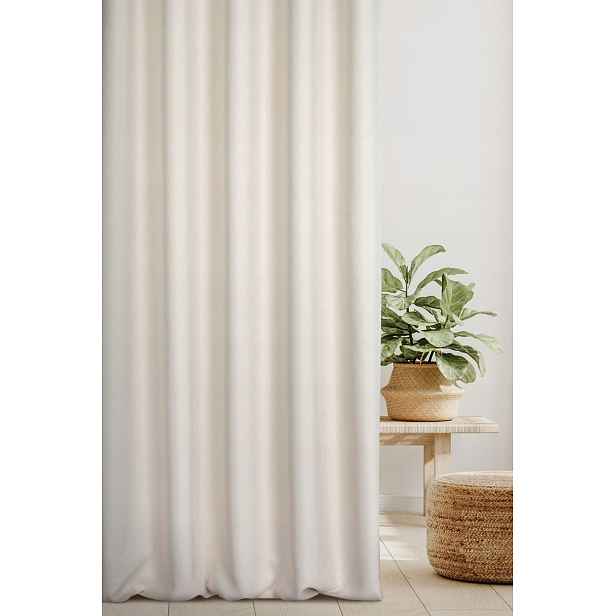 Závěs 140x250 Seville béžový, připravený na látkových průchodkách