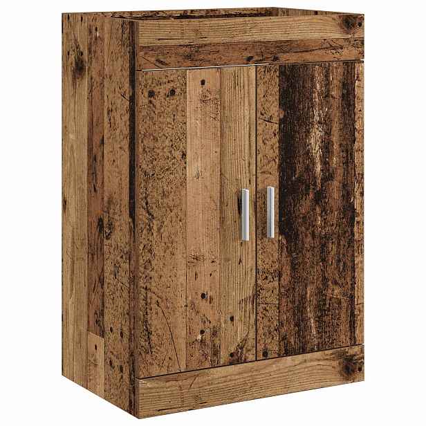 vidaXL Koupelnová skříňka pod umyvadlo Staré dřevo 56 x 37,5 x 81 cm