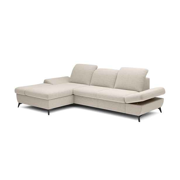 Laski Rozkládací polohovací rohová sedací souprava Harper 284 cm Loft 01 krémová levá