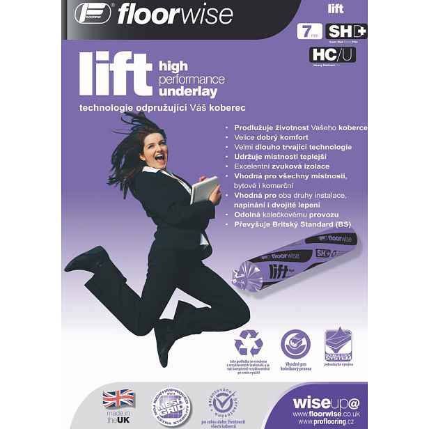 Podložka pod koberec Floorwise Lift (role 15 m2) - 137x1100 (role 15 m2) cm Floorwise