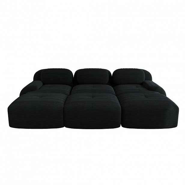 SEDACÍ SOUPRAVA 3-místná 298/178/75 cm Černá