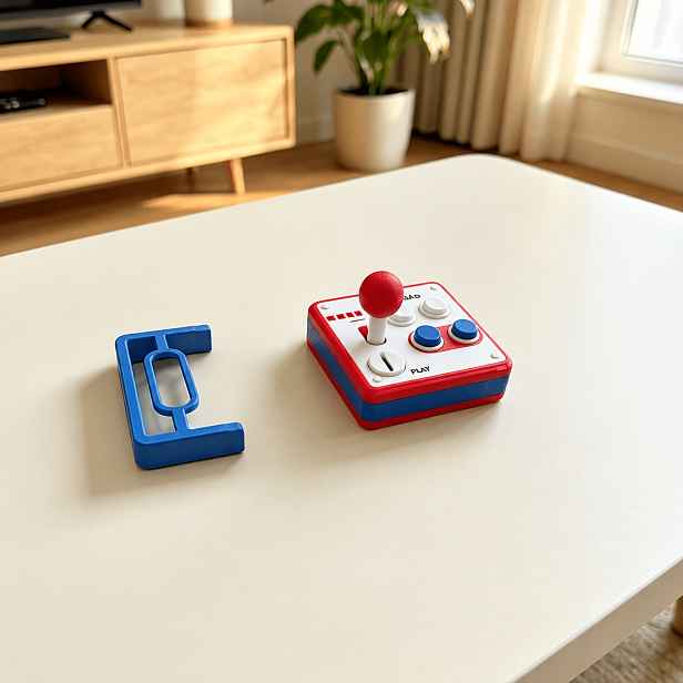 TEMU 1 ks - Tento zábavný retro arkádový panel vypínače ve tvaru joysticku je vhodný pro základnu typu 86, s dekorativní krycí deskou a posuvnou