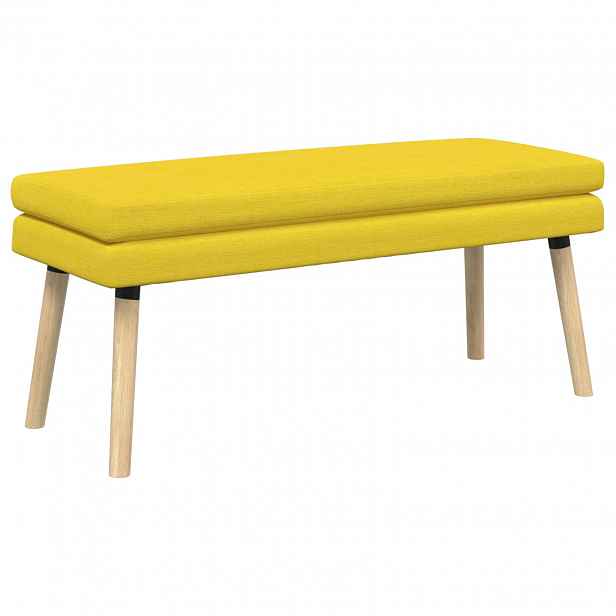 vidaXL Dvouúrovňová lavice Světlá žlutá 110 x 40 x 47 cm Textil