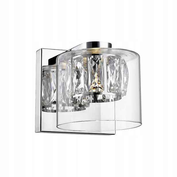 Zuma Line Gem Led nástěnné svítidlo Skleněné Stříbrné Chromové 5W 450lm 3000K IP20