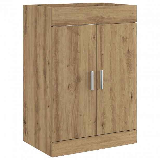 vidaXL Koupelnová skříňka pod umyvadlo Dub artisan 56 x 37,5 x 81 cm