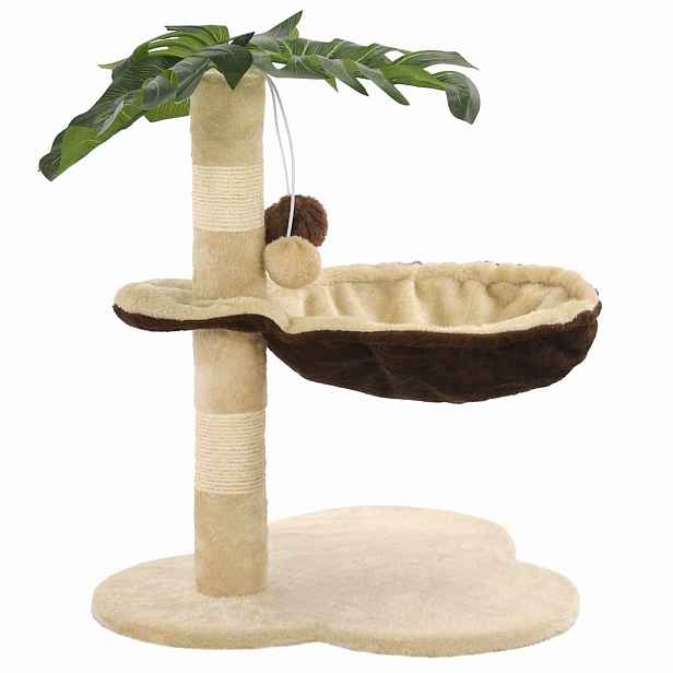 vidaXL Škrabadlo pro kočky se sisalovými sloupky 50 cm béžovo-hnědé