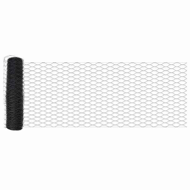 vidaXL Hexagonální oplocení 0,4 x 25 m PVC Šedá