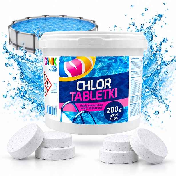 Chlorové Tablety 5KG 25X200G Intex Do Bazénu Multi Volně Rozpustné