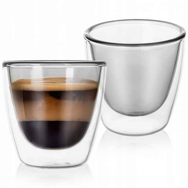 Dvoustěnné Termosklenice na espresso Double 90 ml 2 ks