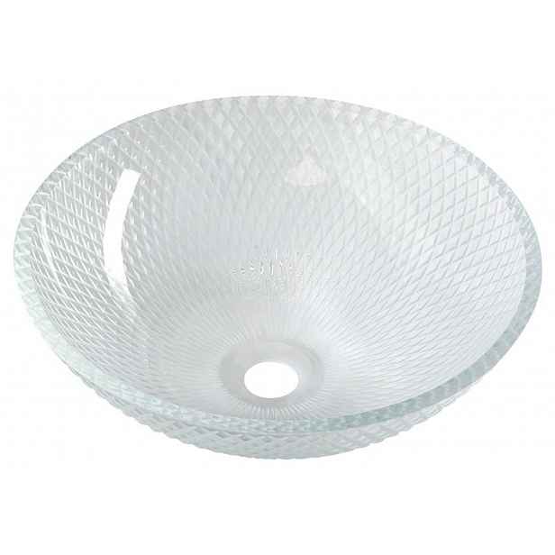 Sapho Beauty - Umyvadlo na desku, průměr 42 cm, bez přepadu, čiré sklo TY165