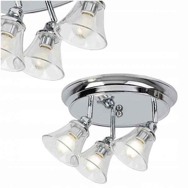Stropní svítidlo trojitý koupelnový reflektor IP44 chrom Antoine 3210