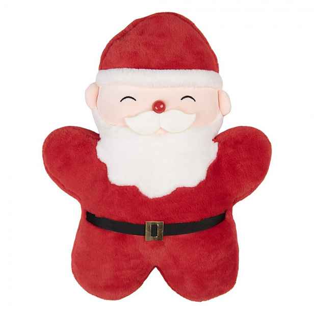 Dekorativní vánoční polštář Santa Claus - 35*5*45 cm Clayre & Eef