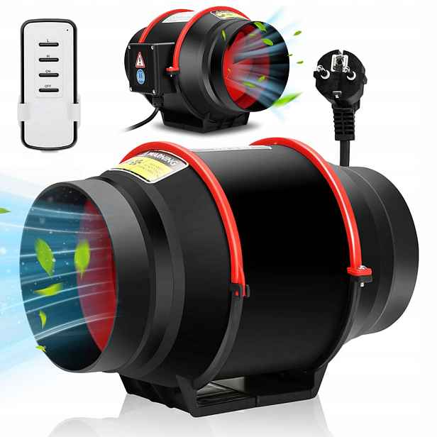 Dvourychlostní odtahový kanálový ventilátor 150 mm 540 m3 h, 80 W, tichý
