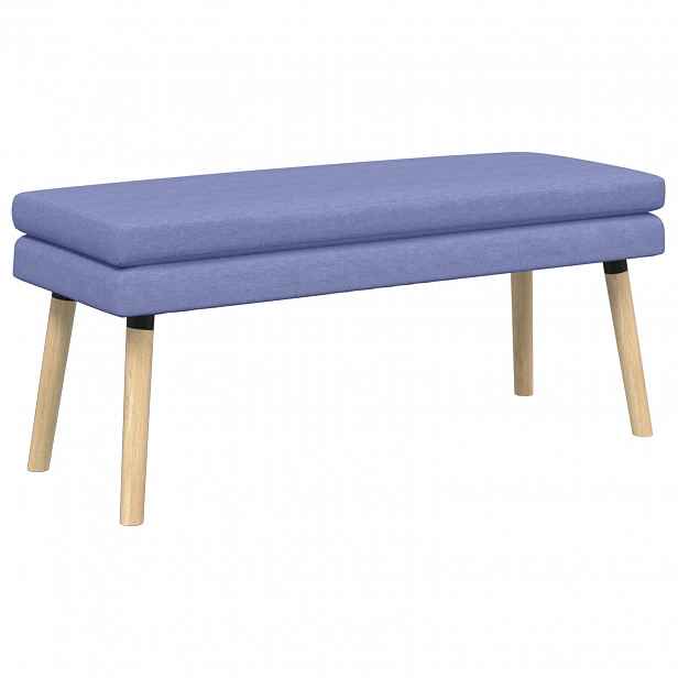 vidaXL Dvouúrovňová lavice Modrá džínovina 110 x 40 x 47 cm Textil