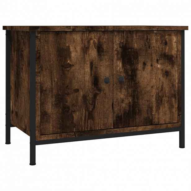 vidaXL TV skříňka s dvířky kouřový dub 60x35x45 cm kompozitní dřevo