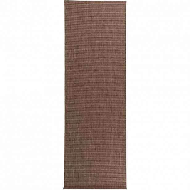 benuta VNITŘNÍ a venkovní běhoun Metro Hnědá 80x240 cm