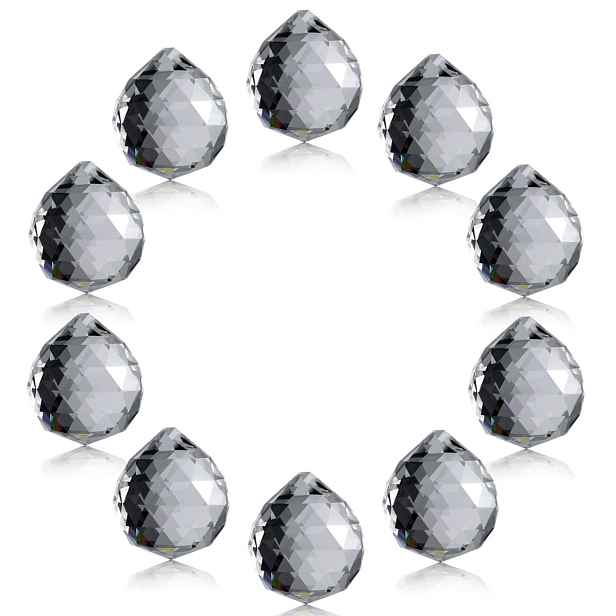 Křišťálové koule Neewer 40 mm hranolový přívěsek 10 ks Feng Shui dekorace