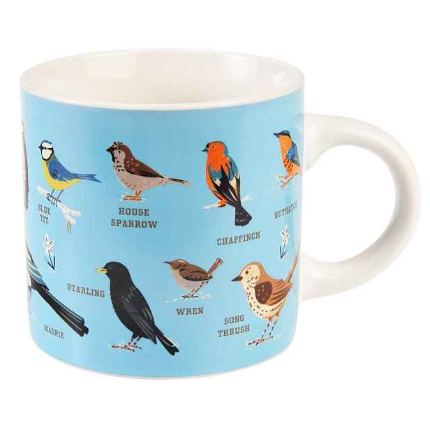 Modrý/krémový keramický hrnek 350 ml Garden Birds – Rex London