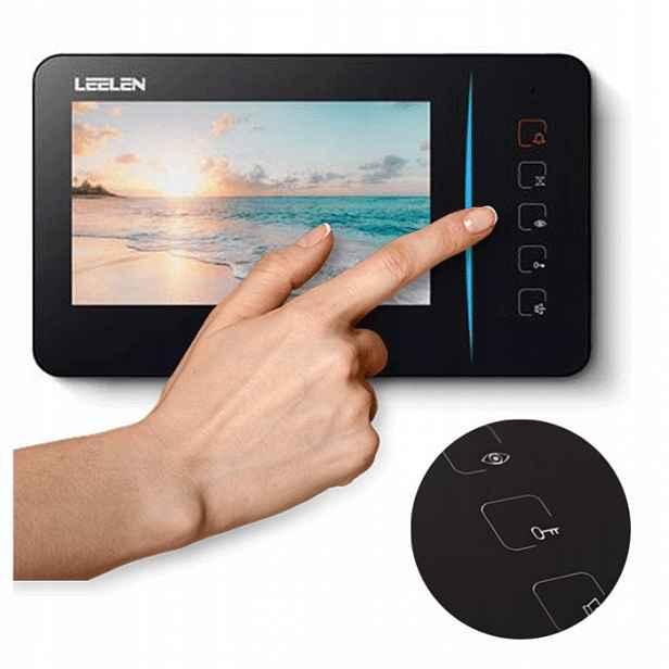 Monitor videodomofonu Leelen JB305 N60 7" displej zvonku Furtka Brama černý