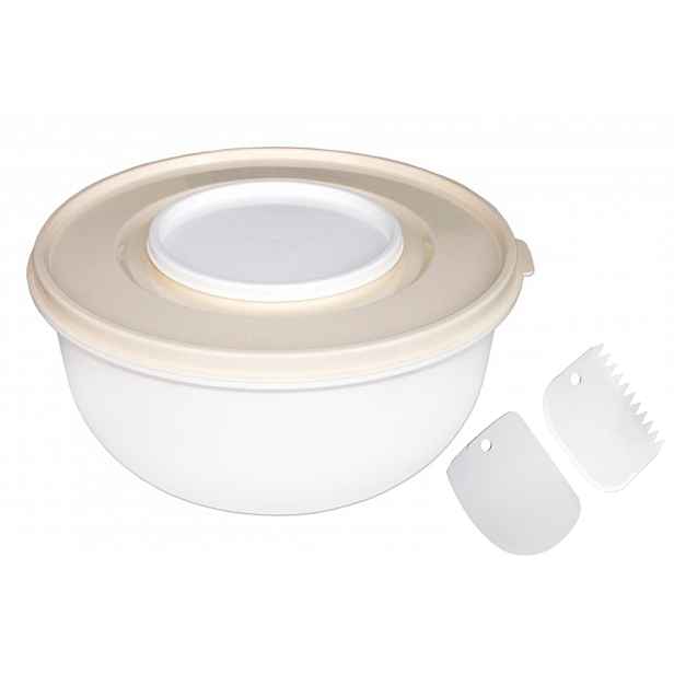 PETRA PLAST - Miska na kynutí a šlehání se 2 víky 3L a stěrka