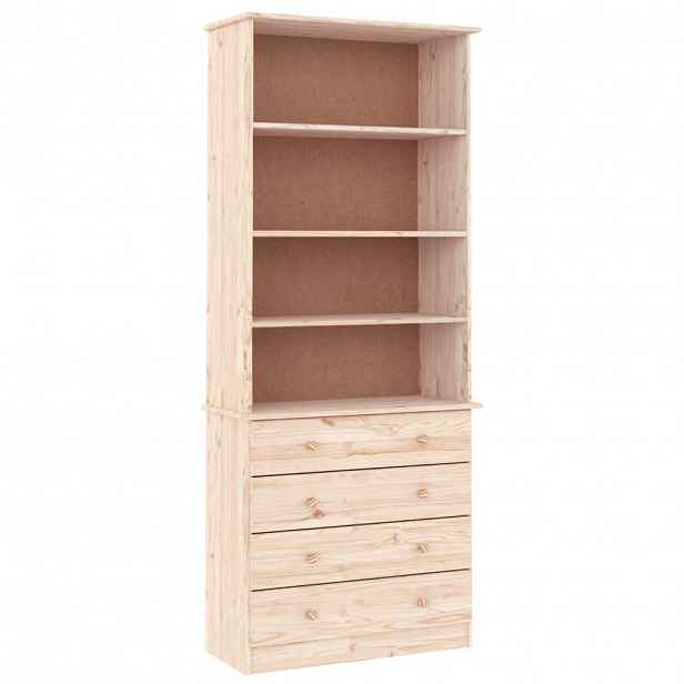 vidaXL Knihovna se zásuvkami ALTA 77x35x186,5 cm masivní borové dřevo