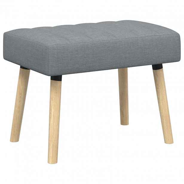 vidaXL Lavice s kanálovým prošíváním Světle šedá 60 x 40 x 45 cm