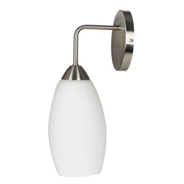 Nástěnná lampa matný nikl skleněné stínidlo 60W E27 Modus