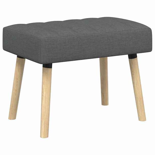 vidaXL Lavice s kanálovým prošíváním Tmavě šedá 60 x 40 x 45 cm Textil