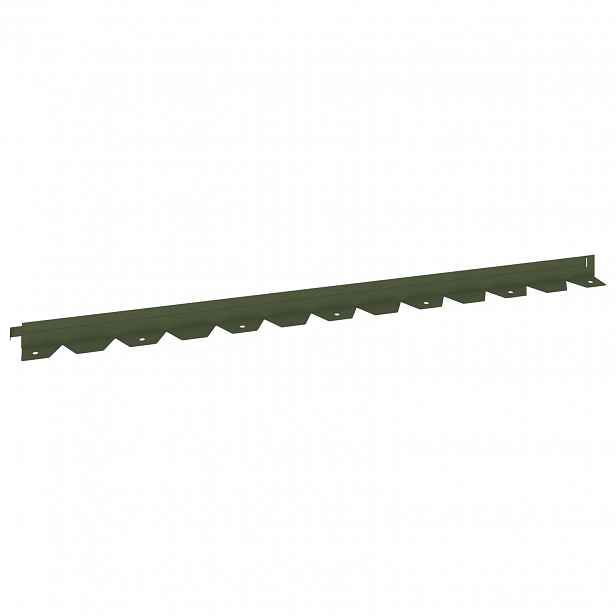 vidaXL Okraj trávníku 50 ks 102 x 4 x 4 cm Ocel Olivově zelená