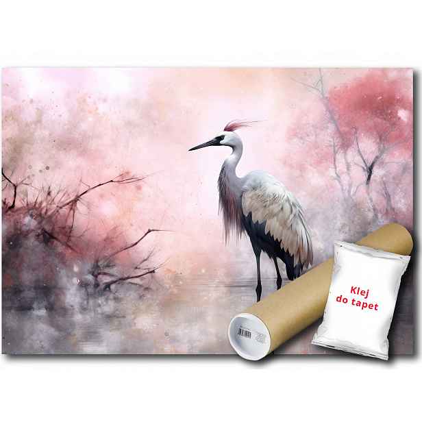 Vinylová fototapeta Čáp Pták Příroda 152x104