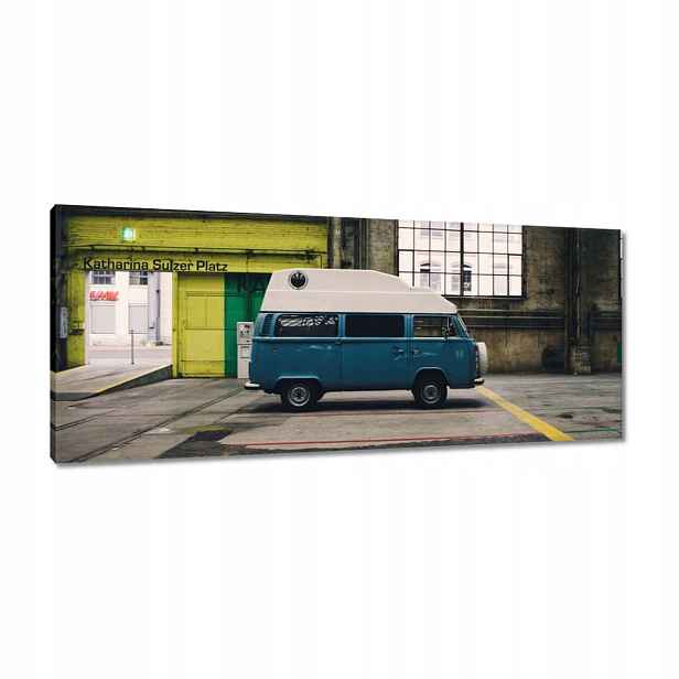 Obrazy 100x40 Modrý autobus Auto
