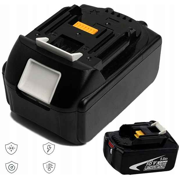 2 ks Akumulátor baterie náhradní 18V 5Ah pro BL1850 BL1860B BL1855 BL1840