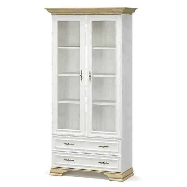Casarredo Vitrína 2W2DR SCORDIA borovice andersen/zlatý dub