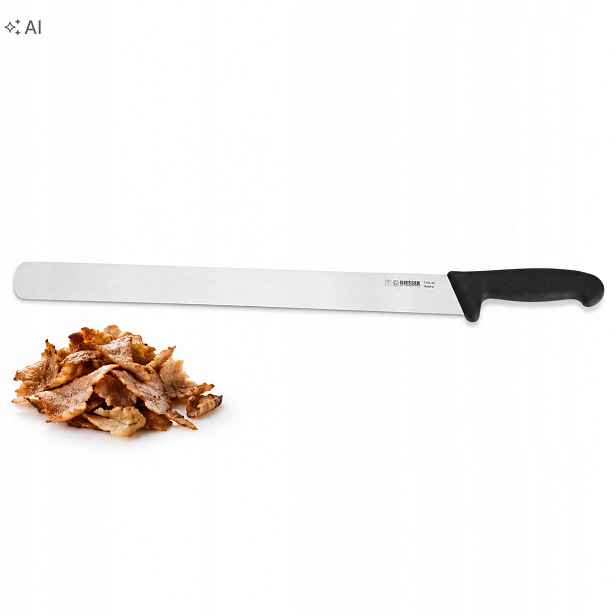 Nůž na kebab pružný nerezová ocel černý ostrý 45 cm Giesser
