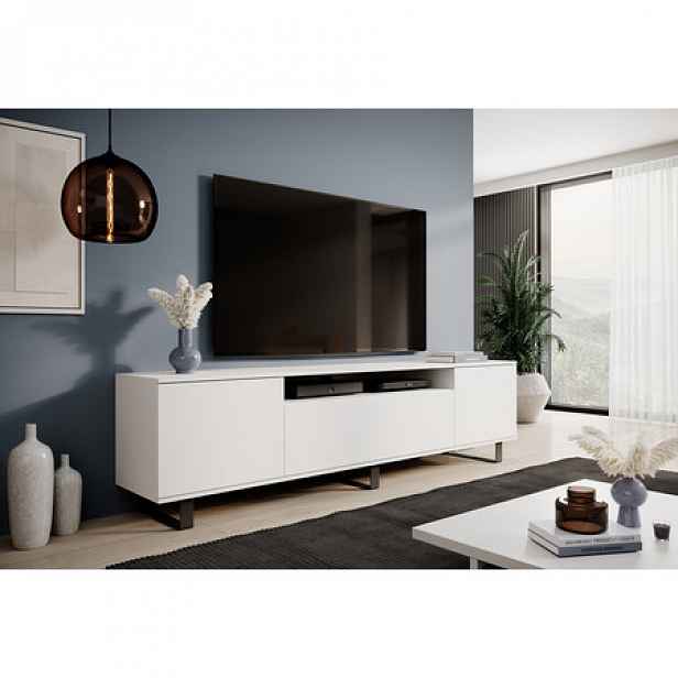 Televizní stolek RTV LOGAN 180 cm Bílá