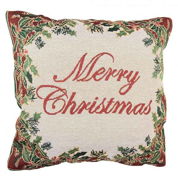 Vánoční dekorační polštář Merry Christmas - 44*44*4 cm Clayre & Eef