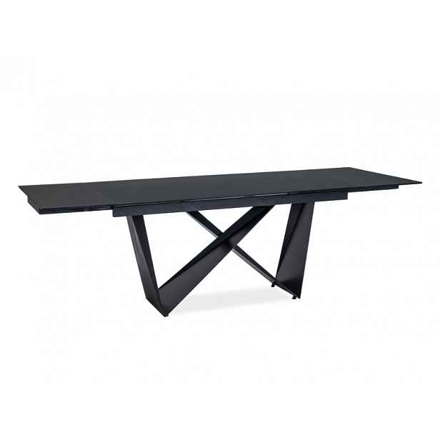 Černý jídelní stůl CAVALLI 160(240)X90, rozkládací