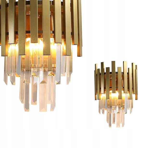 Nástěnné svítidlo Milagro Aspen Gold ML5998 zlatý křišťál 2xE14 25 cm IP20
