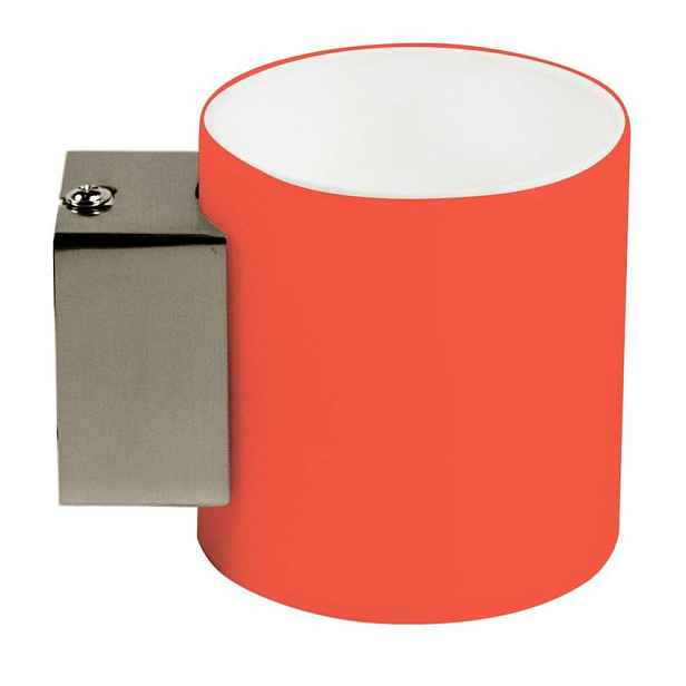 Oranžová válcová skleněná nástěnná lampa 40W G9 Simonet