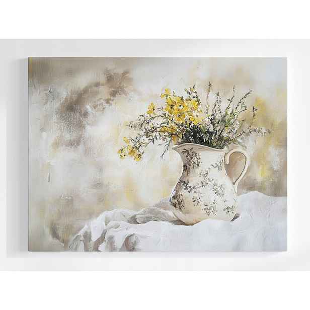Plakát Polní Květiny Kytice Džbán Retro Shabby Chic 100x75