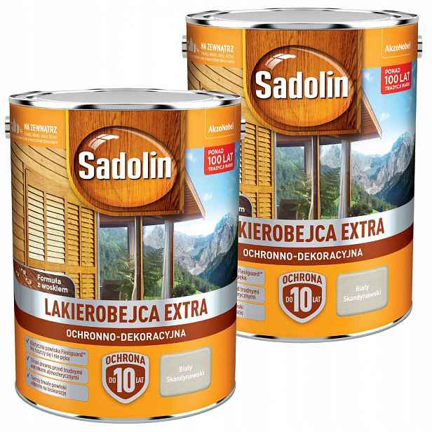 Sadolin Extra Lakobejca 10L Skandinávský Bílý Set 2x5L