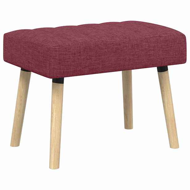 vidaXL Lavice s kanálovým prošíváním Víno Červené 60 x 40 x 45 cm